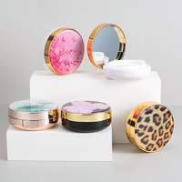 Boîte de crème de fond de teint vide avec Logo personnalisé, boîte de crème Cc vide avec houppette et éponge miroir Compact, vente en gros de 15g
