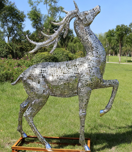 Disesuaikan Modern Stainless Steel patung Hollow-Out desain warna Laser memotong logam Seni Dekorasi untuk dalam ruangan luar ruangan taman taman - Product Image 4