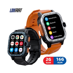 Android Square Smart <b>Watch</b> Phone Fitness Tracker AMOLED Touch Screen Dual <b>Camera</b> GPS WiFi Call Heart Rate Monitor 4 Days Battery - Product Image 2