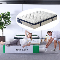 Kaneman más Popular 30cm 12 pulgadas Colchon vacío enrollable Gel de refrigeración de espuma viscoelástica colchón de resorte de bolsillo en una caja