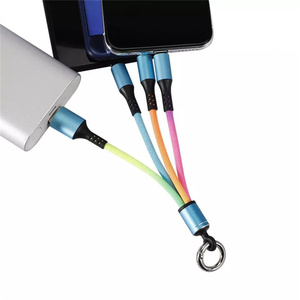 Câble de charge rapide 3 en 1 Micro <span class=keywords><strong>Usb</strong></span> Type C Portable <span class=keywords><strong>Multi</strong></span> porte-clés câble de données court - Product Image 6