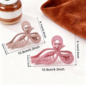 Элегантная заколка для волос Gorace Jewelry с кристаллами и матовым бантом, большая заколка-диск, зажим для волос, женский зажим-«акула» для затылка, подарок - Product Image 4