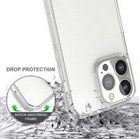 Coque de téléphone hybride transparente en cristal pour iPhone 17 16 15 14 Pro Max X XR