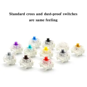 メカニカルキーボード用スイッチ 3ピン ホワイト軸リニア タクタイル サイレントスイッチ RGB LED SMD ゲーミングメカニカル MXスイッチ付き - Product Image 2
