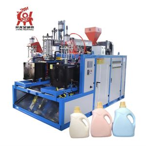 Полуавтоматическая выдувная машина для ПНД объемом 2 л, синяя, для формования цветного полипропилена, основные компоненты двигателя, Xianglong XL80 PLC Delta - Product Image 1