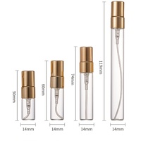 Flacon pulvérisateur de parfum en verre de luxe, vide, rechargeable, portable, mini, personnalisé, 2ml, 3ml, 5ml, 10ml, avec pompe à brume fine, pour échantillon d'huile parfumée, soyeux
