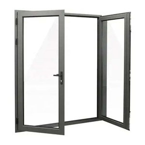 Fenêtre à battants en aluminium noir SJUMBO, design moderne de fenêtre française, triple vitrage, anti-effraction, anti-ouragan - Product Image 2