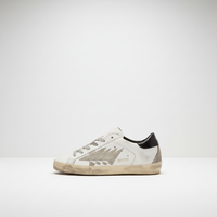 Baskets de marche rétro de luxe pour femme, en cuir véritable, à lacets, semelle intermédiaire légère en EVA, toutes saisons, bout blanc