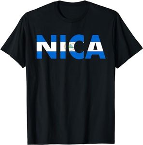 Camiseta Personalizada de Nicaragua con Estampado de Bandera de Nicaragua, Camiseta de Arte, Venta al por Mayor, Camisetas de Manga Corta Sublimadas para Hombre - Product Image 4