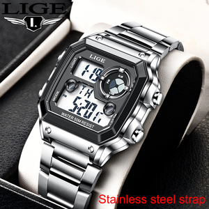 <span class=keywords><strong>Reloj</strong></span> Deportivo Digital <span class=keywords><strong>LIGE</strong></span> <span class=keywords><strong>2022</strong></span> para Hombre, Relojes de Buceo Creativos, <span class=keywords><strong>Reloj</strong></span> de Pulsera de Acero Inoxidable, Relojes Despertador, <span class=keywords><strong>Reloj</strong></span> Masculino - Product Image 6