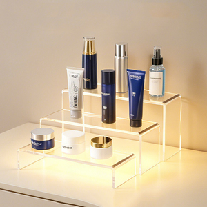 Exhibidor Acrílico Transparente Personalizado <span class=keywords><strong>de</strong></span> 3 Niveles, Organizador <span class=keywords><strong>de</strong></span> Escritorio para Cosméticos, Perfumes y Coleccionables - Product Image 5