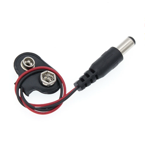 6f22 9v סוללה כפתור כדי dc כוח תקע 5.5*2.1 מ "מ תואם uno 2560 בשל מתאם החשמל הנשי - Product Image 2