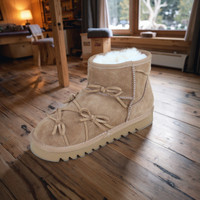 Bottes d'hiver allemandes en fourrure de mouton de style UGG de haute qualité L.M.G.G OEM ODM pour femmes, à bout large, respirantes, antidérapantes, authentiques
