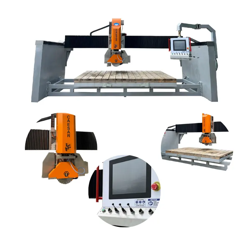 Einfach zu bedienende 5-Achsen-CNC-Brückensägenschneidemaschine aus Granit/Marmor/Sandstein/Quartar