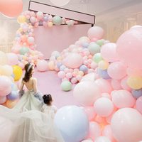 100 Stück 10 Zoll Macaron-Farbige Hochzeits- und Geburtstags-Dekorations-Latexballons Einfarbige Latexballons Pastell-Regenbogen Geschenke