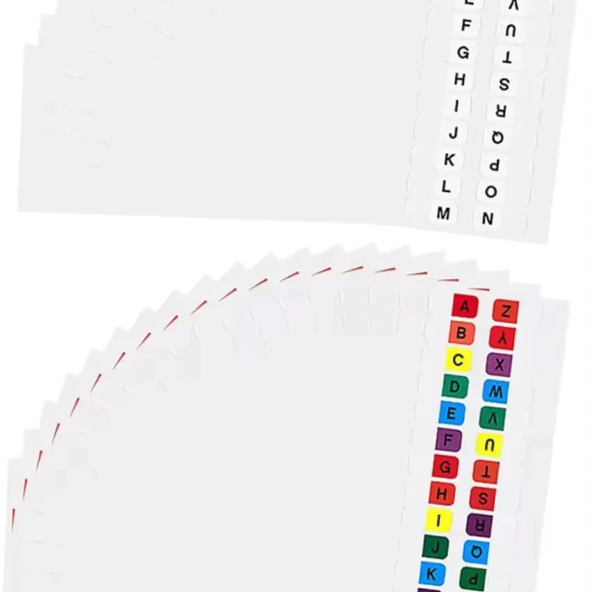 Wholesale Color Multiple Pack Alphabet Stickers Sheet Custom Letter Alphabet Sticker