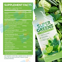 Sachets de Super Aliments Liquides Super Greens Saveur Citron Vert 10ml Mélange de Boissons Super Alimentaires à Base de Plantes Nutrition Quotidienne Fournisseur de Marques Personnalisées