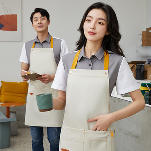 Waterproof Bib <b>Apron</b> Adult Unisex Kitchen Cooking Workwear Customizable Logo Printing - Product Image 2