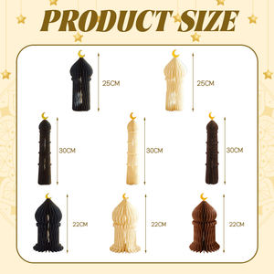 زينة عيد مبارك للمنزل من مصنع Nicro بسعر الجملة وقابلة للتخصيص، هدايا إسلامية على شكل قلعة، ديكورات رمضانية ثلاثية الأبعاد للمسلمين من الورق على شكل خلية نحل - Product Image 6