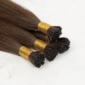 Cheveux vierges Ur 12A, volume invisible, blonds russes raides, double épaisseur, pointes simples pour extensions I-Tip - Product Image 3