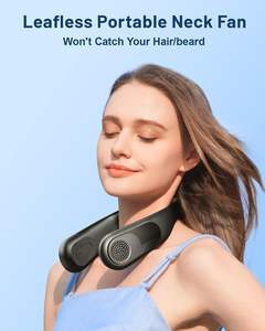 2025 Logo personnalisé refroidissement sans lame mains libres suspendu Mini ventilateur de cou Portable Usb Rechargeable réglable 3 vitesses refroidisseur ventilateur de cou - Product Image 2