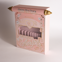 Boîte en carton rigide à double tiroir avec insert pour ensemble de pinceaux de maquillage, emballage cadeau pour outils de beauté, impression de logo sur mesure, design créatif