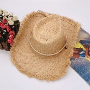 Sombrero de Vaquero de Verano al por Mayor con Rafia, Moderno y Versátil para Hombres y Mujeres - Product Image 1