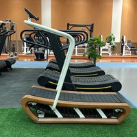 Tapis roulant mécanique incurvé non motorisé en bois pour la maison, équipement de fitness, entraînement cardio, musculation