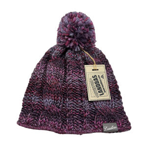 Bonnet en laine acrylique tricoté uni et à motif torsadé pour femme, style décontracté, taille adulte 56-58 cm, fabriqué à Taïwan, idéal pour l'hiver - Product Image 4