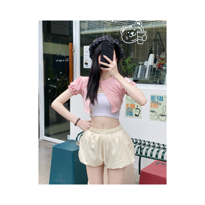 Meilleur prix MISOUL Shorts Bermuda Femme Taille Haute Multi-couleurs Fermeture Boutonnée Coupe-Vent Respirant Écologique Décontracté Fabriqué au Vietnam - Product Image 2