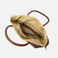 Sac fourre-tout en cuir de vachette véritable tressé à la main, grand format, de luxe, personnalisé, pour femme