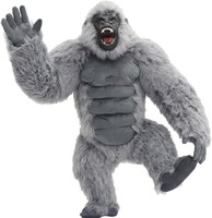 Costume de gorille gonflable géant pour adulte avec ventilateur à batterie, costume de mascotte singe gris pour Halloween, cosplay, fêtes et événements