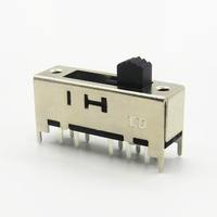 Interrupteurs à bascule momentanés miniatures Kwanda SS24H01-GDI6 30*9.3mm à double rangée 4 voies, poignée droite, en laiton et fer, pour applications électroniques