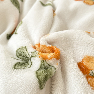 Pretty Colorful Coral Fleece Milk Velvet Thickened <strong>Small</strong> Fresh Four-piece <strong>Double</strong>-sided Warm <strong>Fitted</strong> Flat <strong>Bed</strong> <strong>Sheet</strong> Bedding Set - Product Image 4
