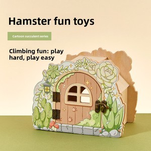 Série <span class=keywords><strong>Hamster</strong></span> Peeping : Niche en plastique de dessin animé, jouet décoratif mignon pour hamsters et hamsters nains, idéal pour se cacher - Product Image 3