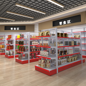 מפעל מדפי סופרמרקט מותאם אישית חנות מכולת מדפים עבור רשת מתכת סופרמרקט תיל מדפים - Product Image 4