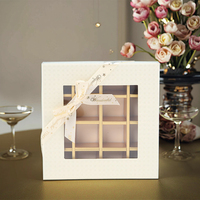 Boîte à chocolat en carton rigide avec revêtement UV recyclable, laminage mat, gaufrage, fenêtre transparente, fermeture magnétique, emballage alimentaire