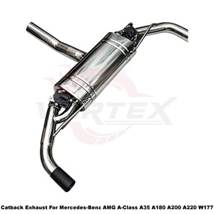 Sistema de escape de acero inoxidable Vortex Track-Ready para mejorar la potencia del motor, compatible con Mercedes-Benz AMG Clase A A35 A180 A200 A220 W177 - Product Image 6