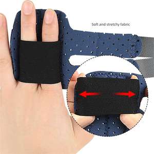 Attelle de support de réglage <span class=keywords><strong>Velcro</strong></span> à double doigt en aluminium Protecteur de doigt Attelle de fixation - Product Image 4