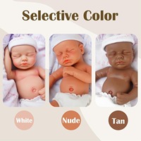 Poupées Reborn LouLou en silicone souple de 13 pouces, personnalisation du sexe et de la coiffure, jouets de poupées simulant des nourrissons prématurés