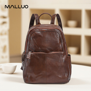Womens Cow Genuine Leather Bag Ladies Casual Cowhide Retro Bags Female Fashion Luxury <strong>Design</strong> <strong>Backpacks</strong> Woman High Quality New - Product Image 3