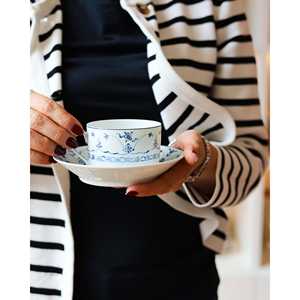 Jannet Seignoless French Porcelain Tea <b>Service</b> for 12 Classic Vintage <b>Design</b> Cup Set with Manual Fulfillment - Product Image 2