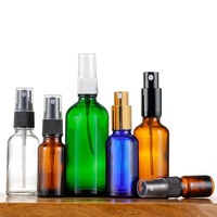 En stock 5ml 10ml 15ml 20ml 30 ml 50ml 100ml Bouteille en verre à pompe Bouteille en verre ambré pour cosmétiques avec pompe pulvérisateur