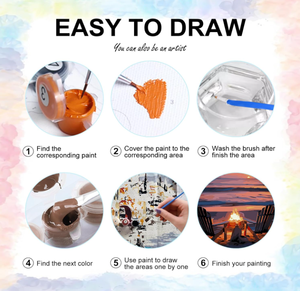 Kit de Pintura por Números de <span class=keywords><strong>Paisajes</strong></span> de Atardecer Nocturno <span class=keywords><strong>para</strong></span> Adultos - Pintura Acrílica Hecha a Mano sobre Lienzo <span class=keywords><strong>para</strong></span> Decoración del Hogar - Product Image 4