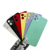 Coque Arrière à Grande Ouverture avec Adhésif pour iPhone 8 Plus X XR XS Max SE 11 12 13 14 Pro Max – Verre Arrière de Remplacement pour Boîtier de Téléphone