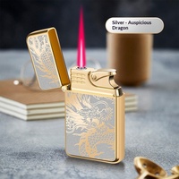 Briquet Métal Innovant 2026 Coupe-Vent avec Sangle, Design Étincelant Rouge, Rechargeable, Idéal Cadeau