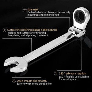 Llave Combinada de Trinquete de Grado Industrial de 9 mm, Acero CRV OEM, 72 Dientes, Llave de Trinquete Flexible, 40 Nm de Torque - Product Image 4