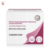 Test rapide combiné 4-en-1 pour le dépistage multi-œuvriers de maladies fœtales et hérminales chez le chat (FPV/FCV/FCoV/Giardia) - Vente en gros usine certifiée ISO13485