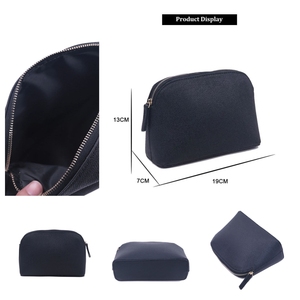 Waterproof 7.5 Inch PU Leather Travel <b>Makeup</b> Case <b>Large</b> Capacity Portable Zipper <b>Bag</b> Multicolor Cosmetic Case Shaped Shell Women - Product Image 4