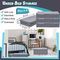 Organiseurs en lin modernes pliables, imperméables, grande capacité, boîte de rangement pour lit, couvercle, 3 poignées en tissu, sangle, vêtements, couleur personnalisée